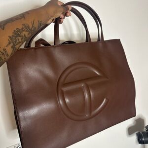 Telfar Large Chocolate Brown Men's Briefcase